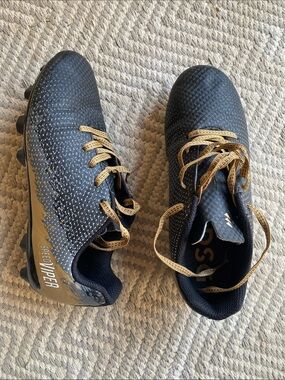 DSG Kids Speed Viper Soccer Cleats - Black and Gold